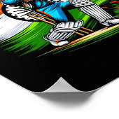 Indian Flag Cricket Lover Fan India Pride Men Wome ポスター (角)