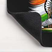 Indian Flag Cricket Lover Fan India Pride Men Wome マウスパッド (コーナー)