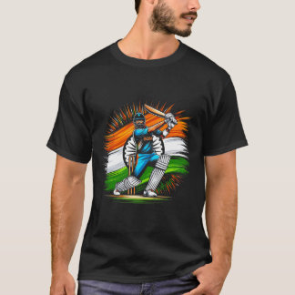 Indian Flag Cricket Lover Fan India Pride Men Wome Tシャツ