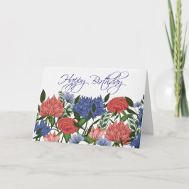 Indian Floral Birthday Card カード