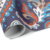 Indian floral paisley medallion pattern. Ethnic Ma ラッピングペーパー (ロールコーナー)