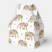 Indian Floral Paisley Ornate Elephants フェイバーボックス (裏面サイド)