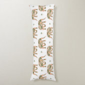 Indian Floral Paisley Ornate Elephants ボディピロー (正面縦)