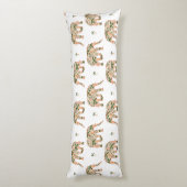 Indian Floral Paisley Ornate Elephants ボディピロー (裏面 (縦))