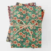 Indian Floral Pattern ラッピングペーパーシート (インサイチュ)
