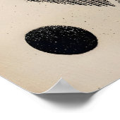 Indian Geometric Wall Art Orange and Black Shapes ポスター (角)