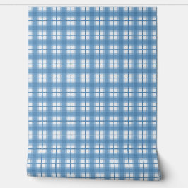 Indian Gingham - Blueberry Soft Blue 壁紙