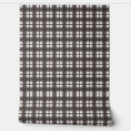 Indian Gingham - Soothing Dark Brown 壁紙