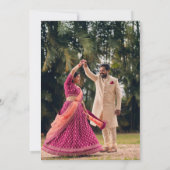 Indian Haldi Ceremony Invitation with Photo 招待状 (裏面)