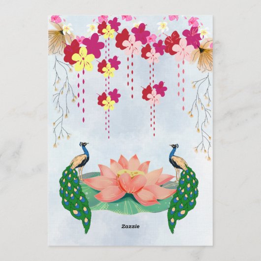 Indian Haldi Ceremony Invitations  招待状 (裏面)