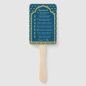 Indian Hindu Saptapadi Wedding Program Fan ハンドファン (裏面)