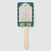 Indian Hindu Saptapadi Wedding Program Fan ハンドファン (正面)