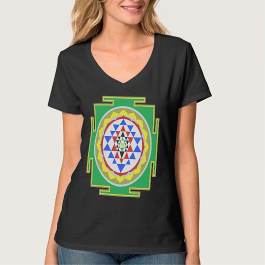 Indian Hindu Wedding  for Indians Sri Yantra Diagr Tシャツ (正面)