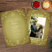 Indian Hindu Wedding Invitation with Custom Image 招待状