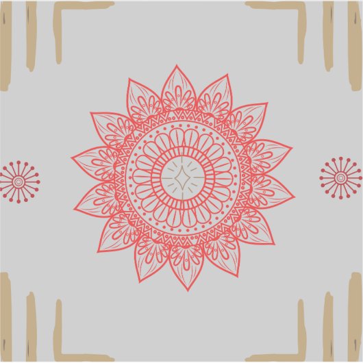 Indian-inspired design with mandalas シール (正面)