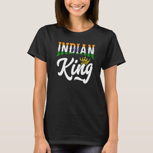 Indian King India Indian India Flag Premium Tシャツ (正面)