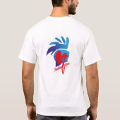 INDIAN LOVE HEART BY MASANSER Tシャツ (裏面)