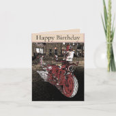 Indian MotorBike Birthday カード (正面)