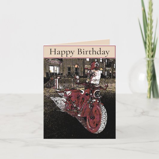 Indian MotorBike Birthday カード (正面)