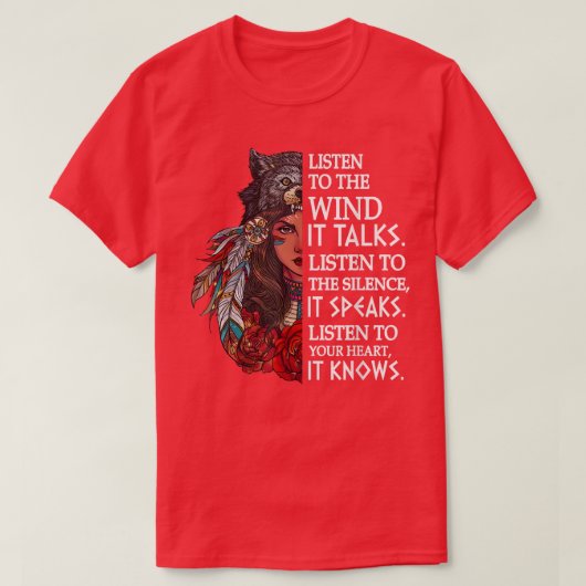 Indian Proverb Native American Inspirational Motiv Tシャツ (デザイン正面)