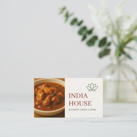 Indian Restaurant Catering Service Photo 名刺 (スタンド正面)