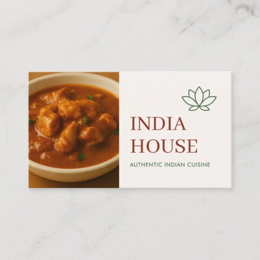 Indian Restaurant Catering Service Photo 名刺 (正面)