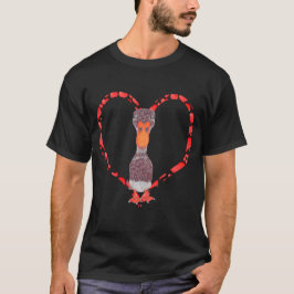 INDIAN RUNNER DUCK HEART Tシャツ