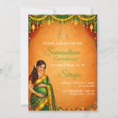 Indian Seemantham Ceremony Invitation Card 招待状 (正面)