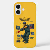 Indian Software Engineer Coder Playing Cricket URM Case-Mate iPhoneケース (裏面)