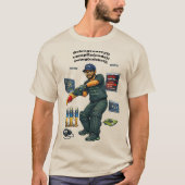 Indian Software Engineer Coder Playing Cricket URM Tシャツ (正面)