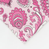 Indian style paisley floral seamless pattern フリースブランケット (角)
