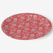 Indian style paisley floral seamless pattern ペーパープレート (アングル)