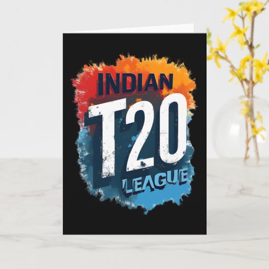 Indian T_20 League 2025 Cricket Design  カード (黄色い花)