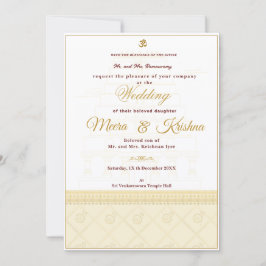 Indian Temple Wedding Invitation 招待状