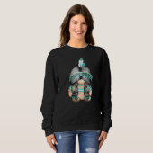 Indian Tribal Motif Cute Native American Gnome Mo スウェットシャツ (正面フル)