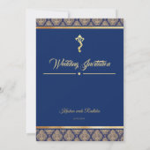 Indian wedding ethnic luxury Hindu invitation 招待状 (裏面)