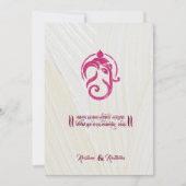 Indian wedding Ganesha hindu invitation 招待状 (正面)