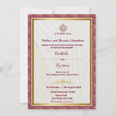 Indian wedding Ganesha hindu invitation 招待状 (裏面)