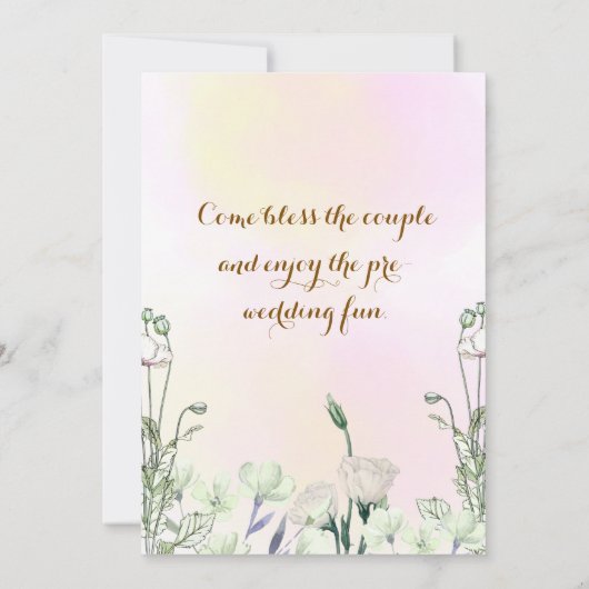 Indian Wedding Haldi Ceremony Invitations  招待状 (裏面)