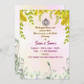 Indian Wedding Haldi Ceremony Invitations  招待状 (正面/裏面)