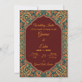 Indian Wedding Invitation (Mughal Version) 招待状