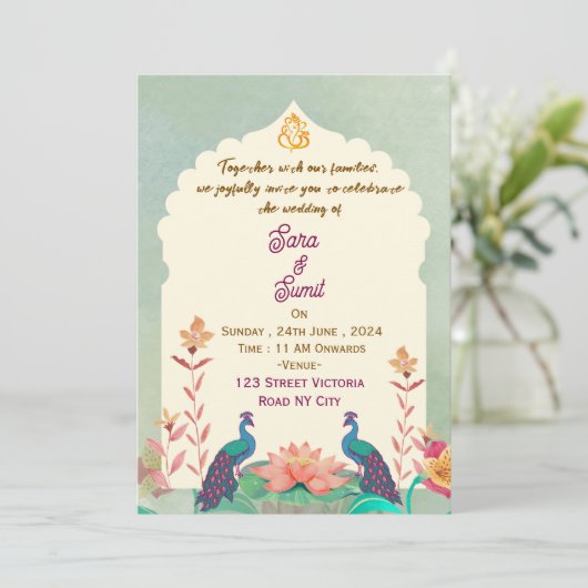 Indian Wedding Invitations  招待状 (スタンド正面)
