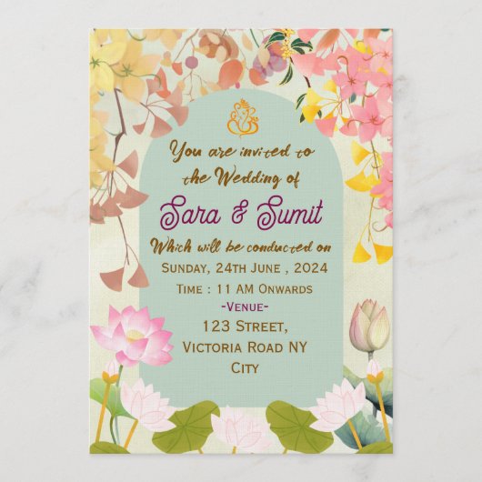 Indian Wedding Invitations 招待状 (正面)