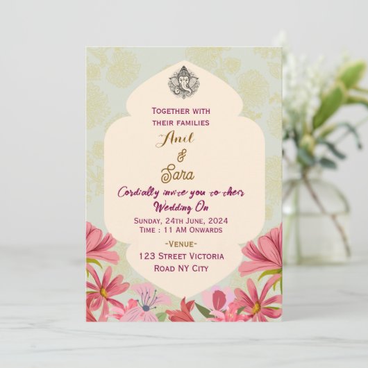 Indian Wedding Invitations  招待状 (スタンド正面)