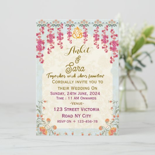 Indian Wedding Invitations  招待状 (スタンド正面)
