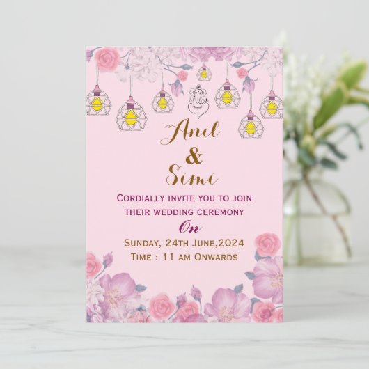 Indian Wedding Invitations  招待状 (スタンド正面)