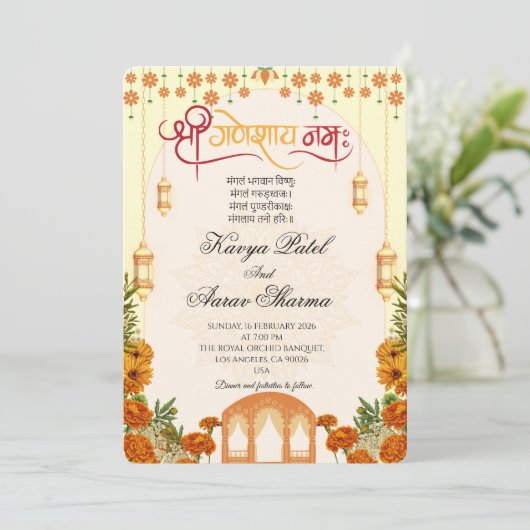 Indian Wedding Invitations for USA 招待状 (スタンド正面)