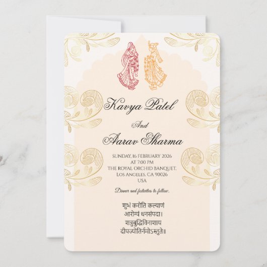 Indian Wedding Invitations for USA 招待状 (裏面)