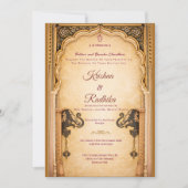Indian wedding Royal ethnic luxury invitation 招待状 (正面)