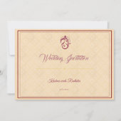 Indian wedding Royal ethnic luxury invitation 招待状 (裏面)